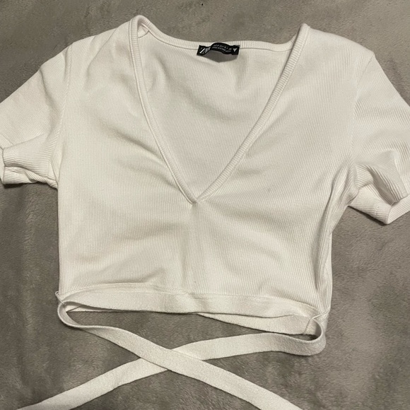 White zara crossed top - Picture 2 of 3